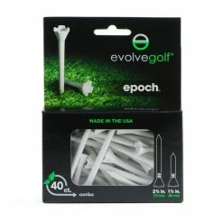 EVOLVE GOLF Epoch 2 3/4 Inch (30 Count) & 1 1/2 Inch (10 Count) Combo Pack