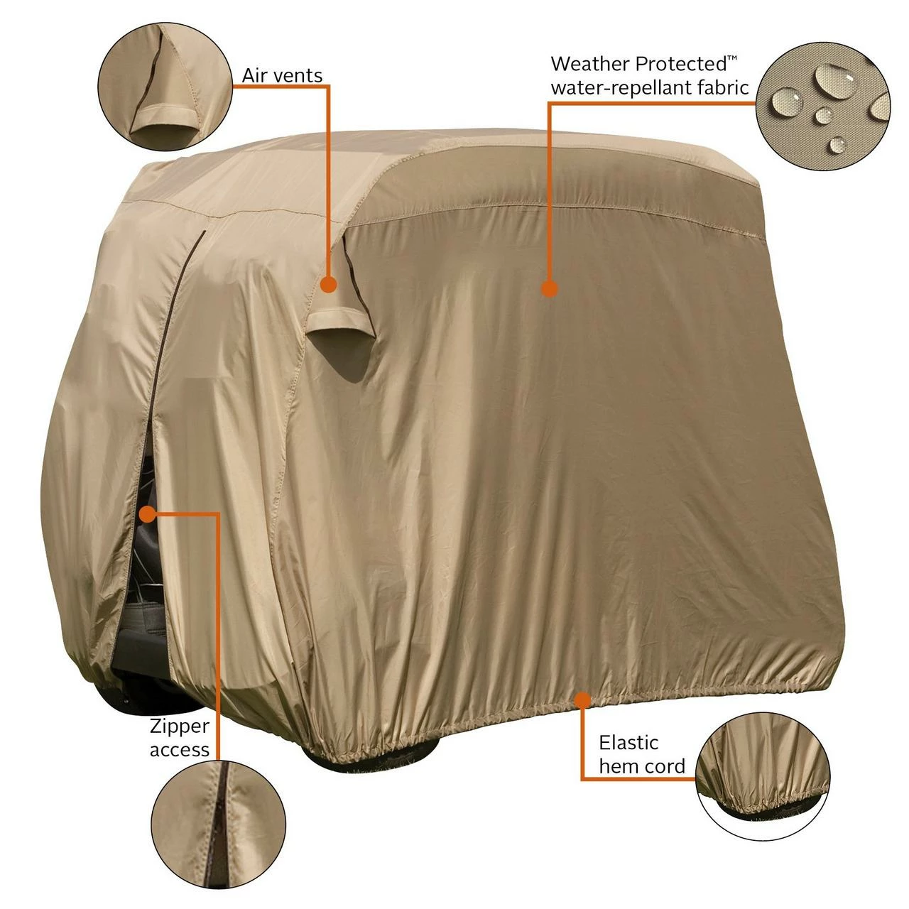 Classic Accessories Golf Cart Easy-On Cover - Image 2