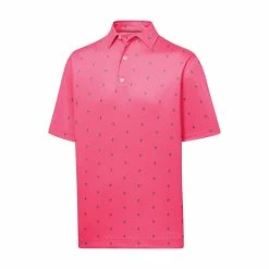 FootJoy Men's Cactus Print Lisle Short Sleeve Polo