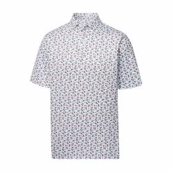 FootJoy Men's Mini Floral Lisle Short Sleeve Polo