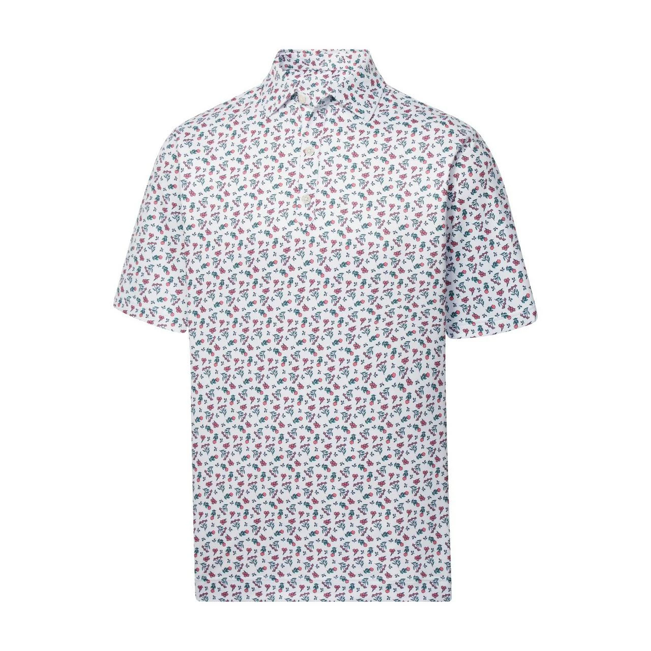 FootJoy Men's Mini Floral Lisle Short Sleeve Polo