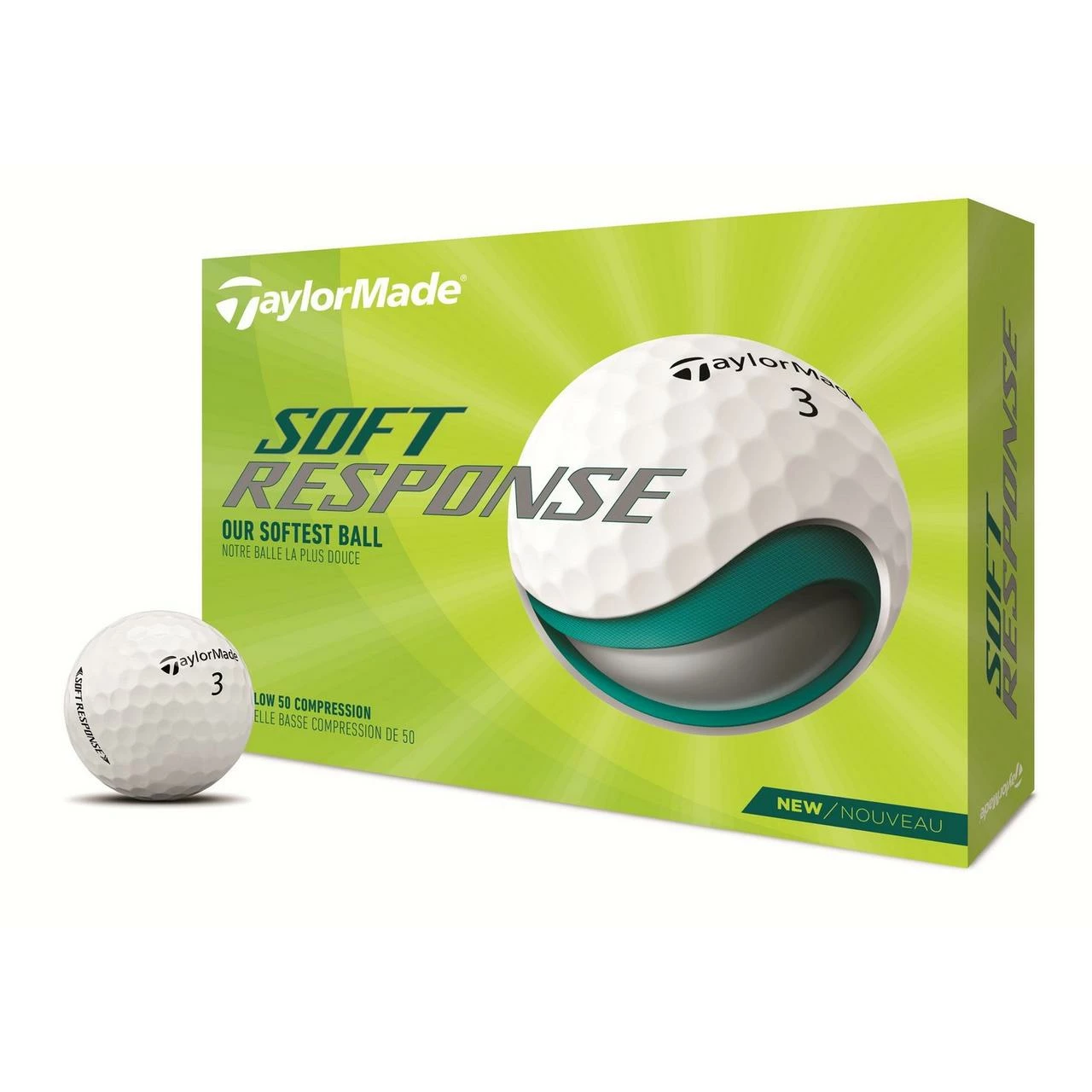 TaylorMade Soft Response Golf Balls - White